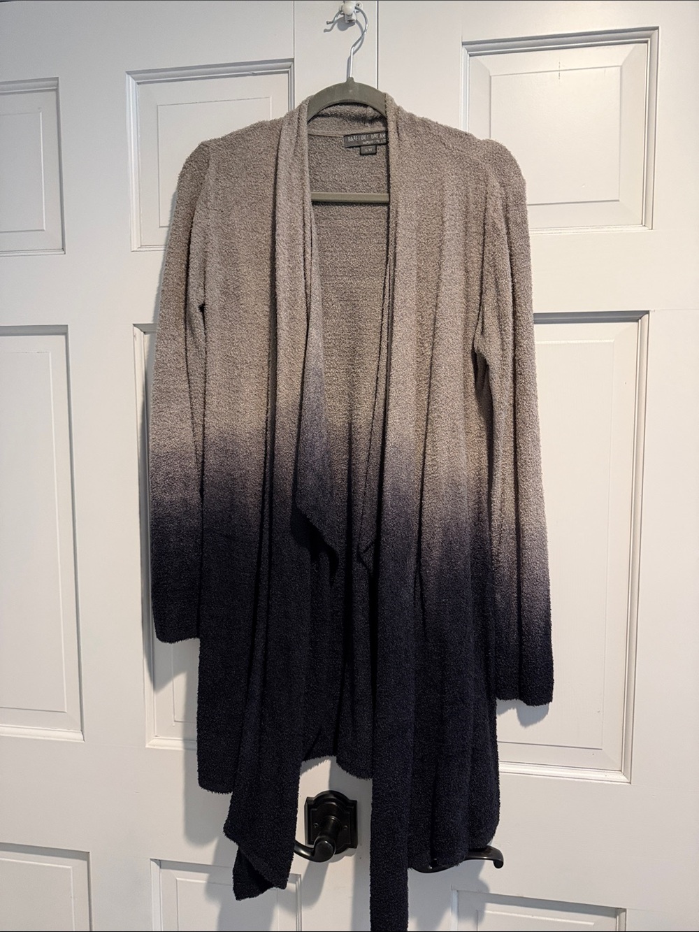 Barefoot Dreams Ombre Open Cardigan in Gray and Black